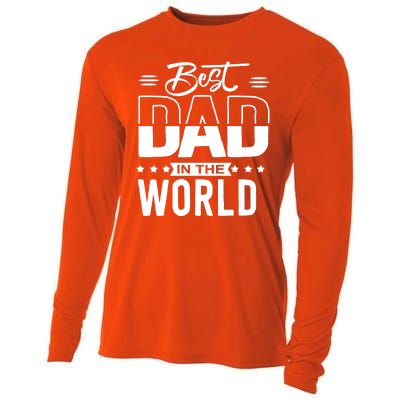 Best Dad In The World Cute Gift Cooling Performance Long Sleeve Crew