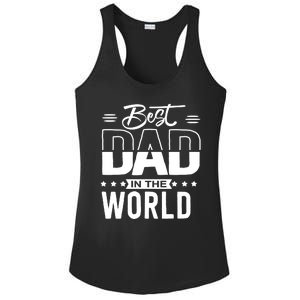 Best Dad In The World Cute Gift Ladies PosiCharge Competitor Racerback Tank