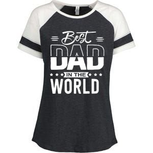 Best Dad In The World Cute Gift Enza Ladies Jersey Colorblock Tee