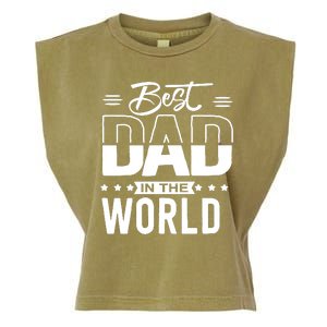 Best Dad In The World Cute Gift Garment-Dyed Women's Muscle Tee