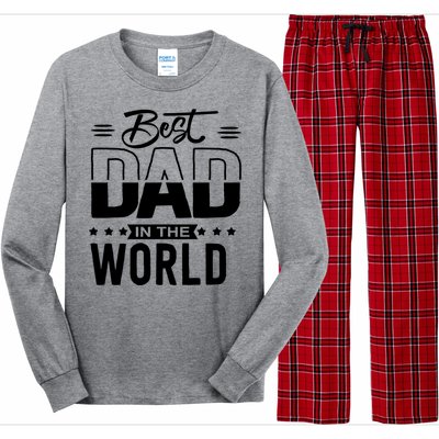 Best Dad In The World Cute Gift Long Sleeve Pajama Set