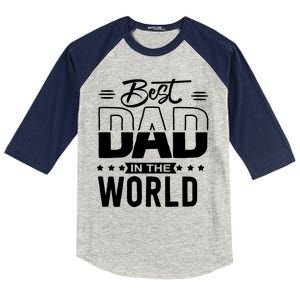 Best Dad In The World Cute Gift Kids Colorblock Raglan Jersey