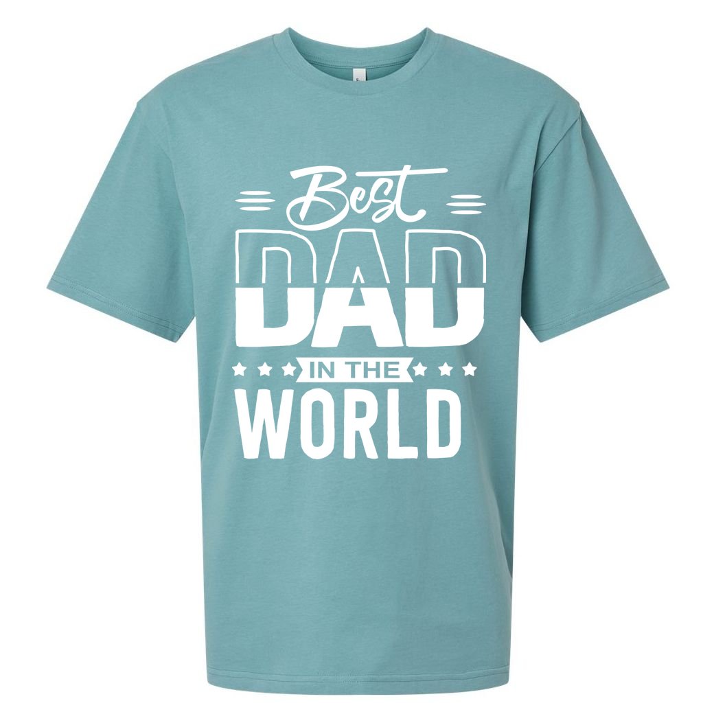 Best Dad In The World Cute Gift Sueded Cloud Jersey T-Shirt