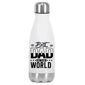 Best Dad In The World Cute Gift Stainless Steel Insulated Water Bottle