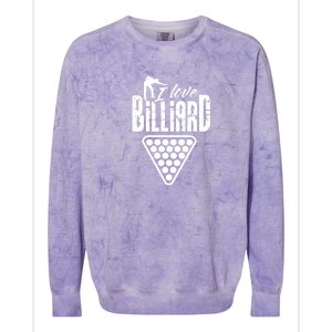 Billiards Dad I Love Billiards Gift Father's Day Colorblast Crewneck Sweatshirt