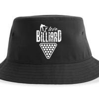 Billiards Dad I Love Billiards Gift Father's Day Sustainable Bucket Hat