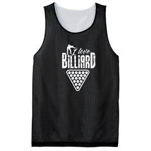 Billiards Dad I Love Billiards Gift Father's Day Mesh Reversible Basketball Jersey Tank