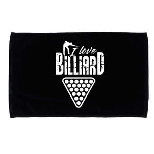 Billiards Dad I Love Billiards Gift Father's Day Microfiber Hand Towel