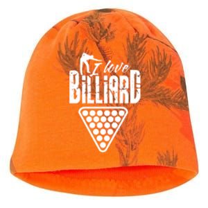 Billiards Dad I Love Billiards Gift Father's Day Kati - Camo Knit Beanie