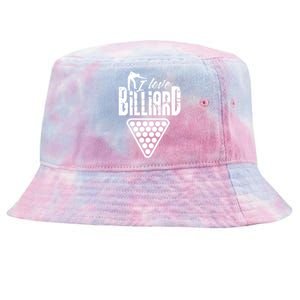 Billiards Dad I Love Billiards Gift Father's Day Tie-Dyed Bucket Hat