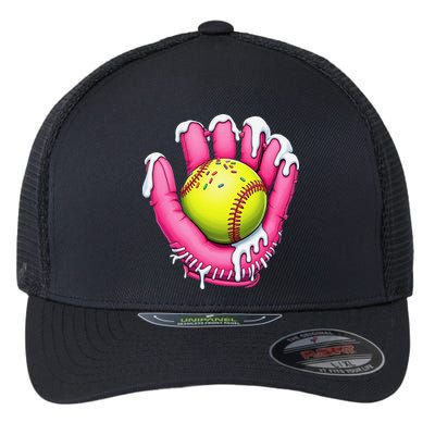Baseball Drip Ice Cream Sprinkles Baseball Glove Flexfit Unipanel Trucker Cap