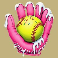 Baseball Drip Ice Cream Sprinkles Baseball Glove Cooling Performance Crew T-Shirt