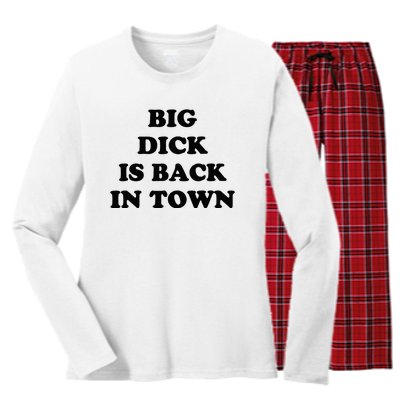 Big Dick Is Back In Town Women's Long Sleeve Flannel Pajama Set 