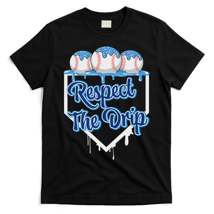 Baseball Drip Ice Cream Drip Respect The Drip T-Shirt
