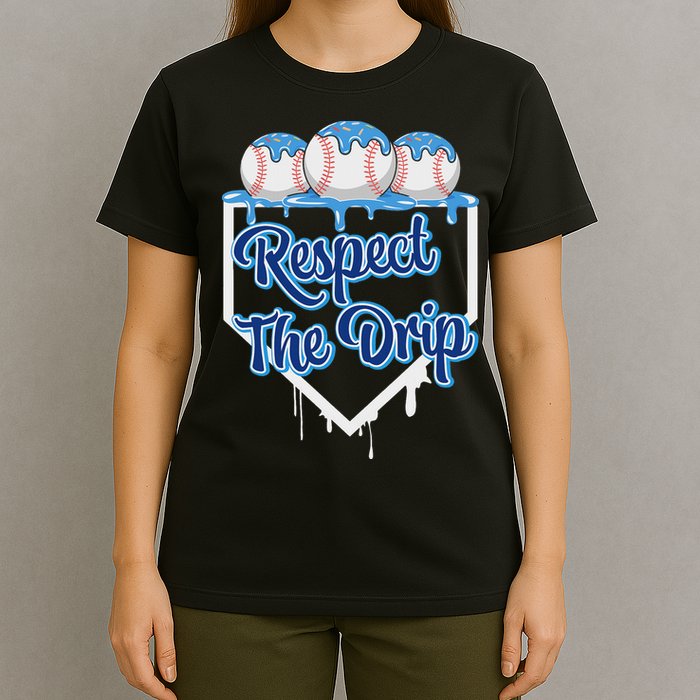 Baseball Drip Ice Cream Drip Respect The Drip T-Shirt
