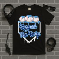 Baseball Drip Ice Cream Drip Respect The Drip T-Shirt