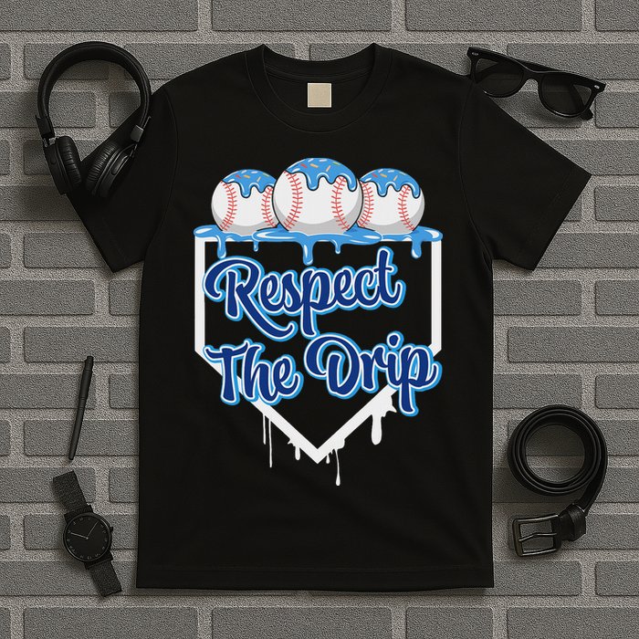 Baseball Drip Ice Cream Drip Respect The Drip T-Shirt
