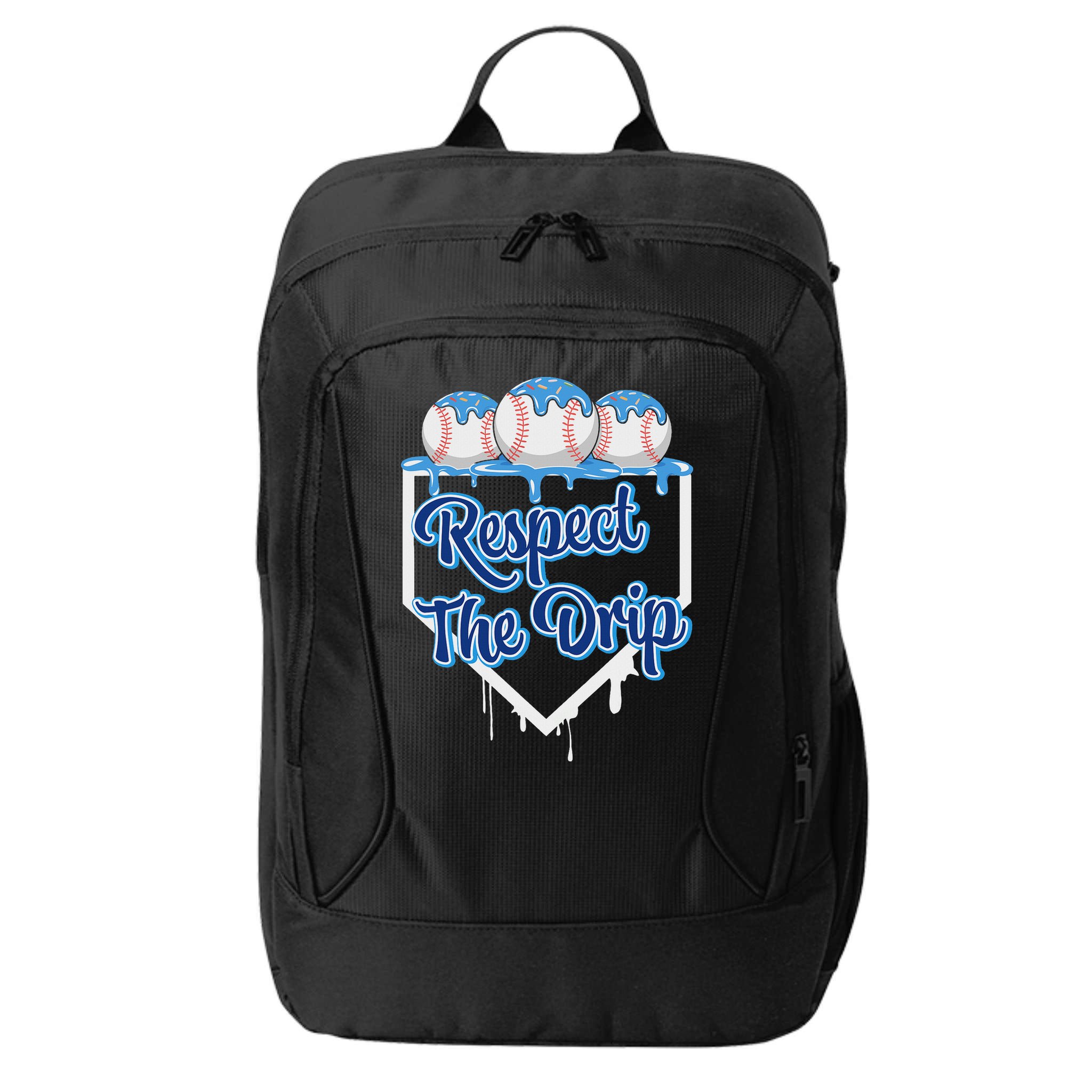 Baseball Drip Ice Cream Drip Respect The Drip City Backpack