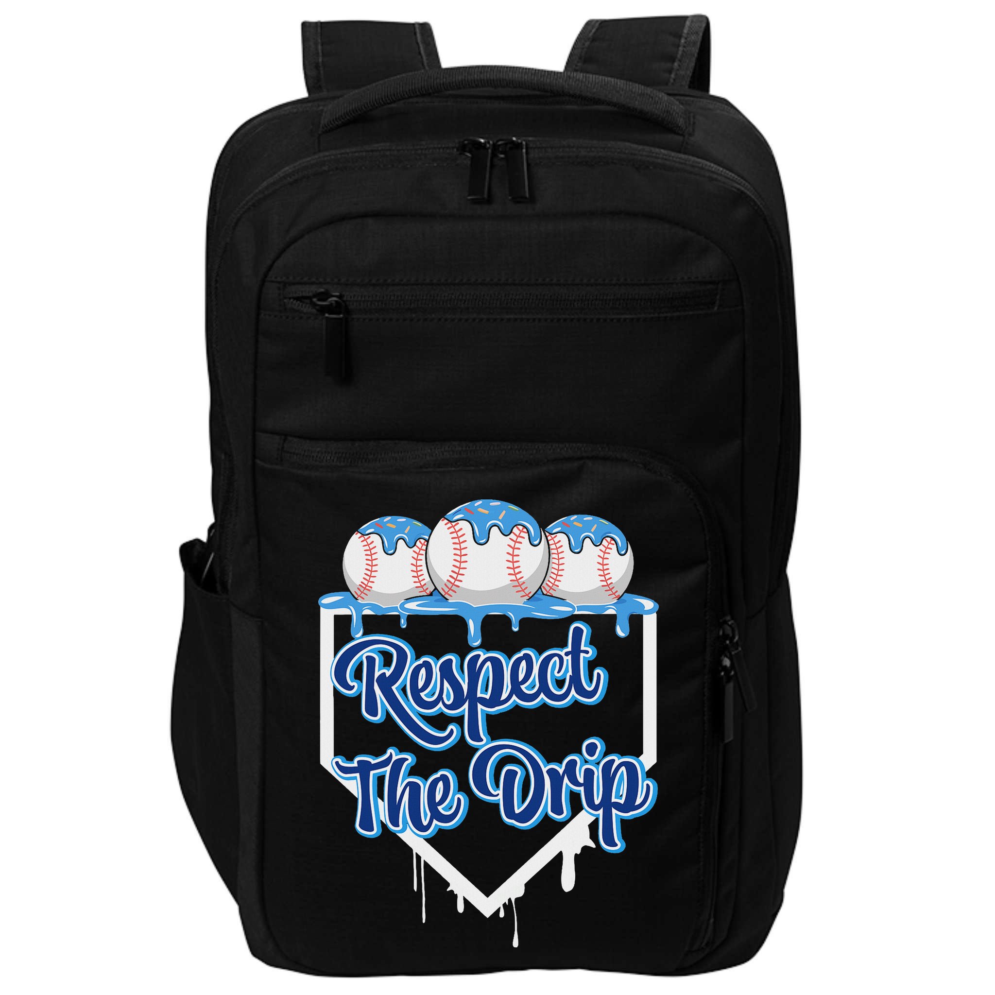Baseball Drip Ice Cream Drip Respect The Drip Impact Tech Backpack