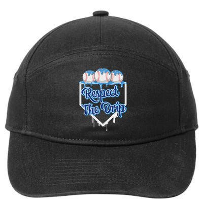 Baseball Drip Ice Cream Drip Respect The Drip 7-Panel Snapback Hat