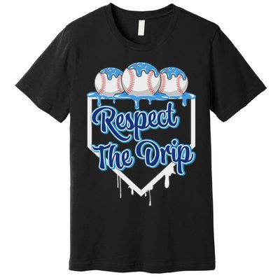 Baseball Drip Ice Cream Drip Respect The Drip Premium T-Shirt