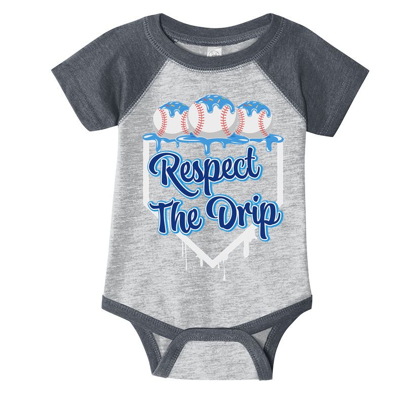 Baseball Drip Ice Cream Drip Respect The Drip Infant Baby Jersey Bodysuit