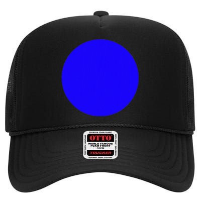 Blue Dot In A Red State Nebraska Kamala Harris Walz High Crown Mesh Back Trucker Hat