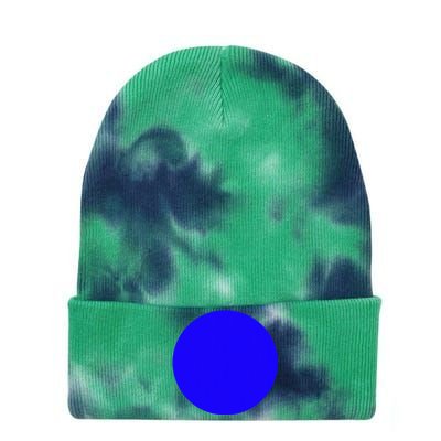 Blue Dot In A Red State Nebraska Kamala Harris Walz Tie Dye 12in Knit Beanie