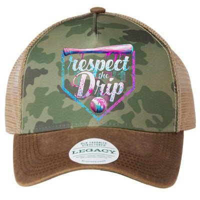 Baseball Drip Ice Cream Dripping Respect The Drip  Legacy Tie Dye Trucker Hat