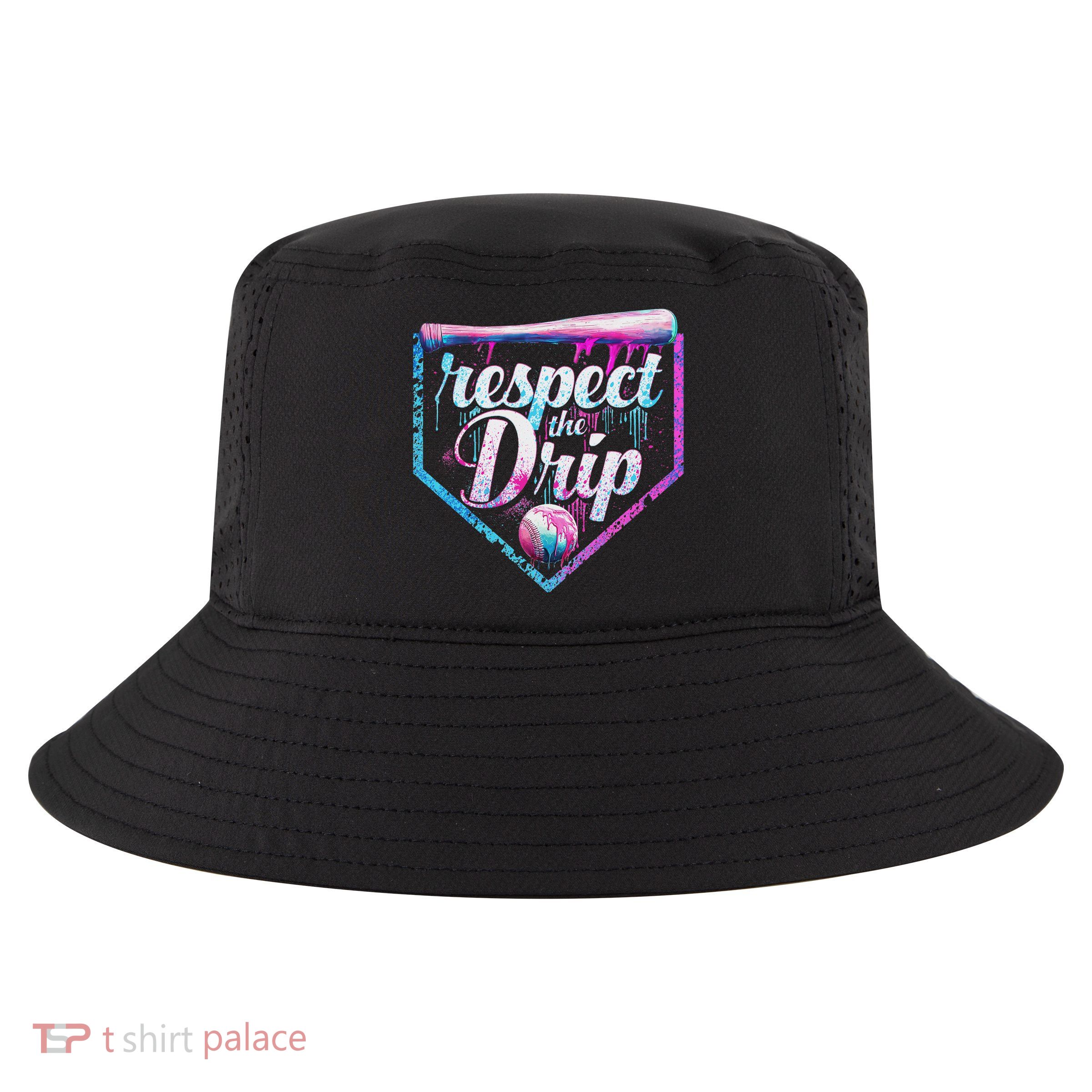 Baseball Drip Ice Cream Dripping Respect The Drip  Cool Comfort Performance Bucket Hat