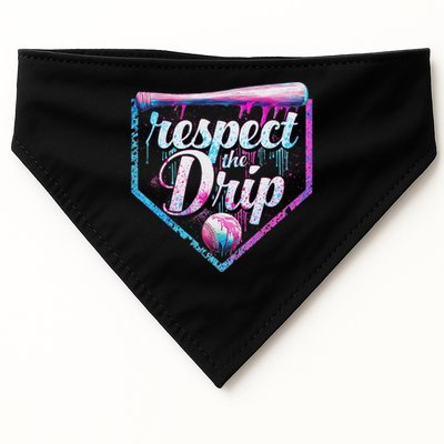Baseball Drip Ice Cream Dripping Respect The Drip  USA-Made Doggie Bandana