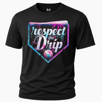 Baseball Drip Ice Cream Dripping Respect The Drip  Performance Shirt