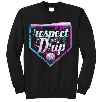 Baseball Drip Ice Cream Dripping Respect The Drip  Sweatshirt