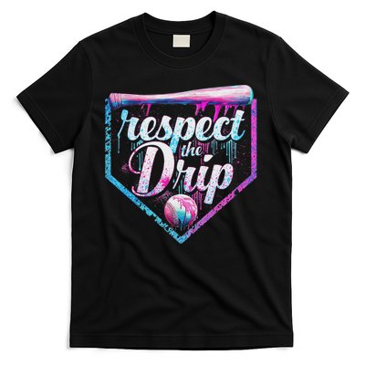Baseball Drip Ice Cream Dripping Respect The Drip  T-Shirt