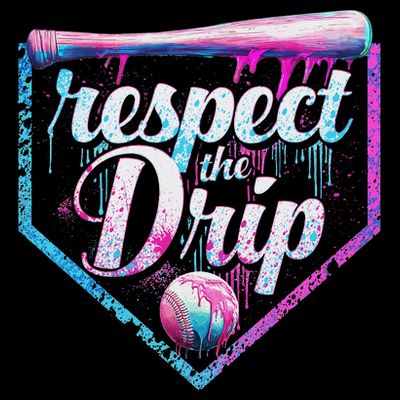 Baseball Drip Ice Cream Dripping Respect The Drip  T-Shirt