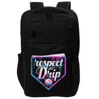 Baseball Drip Ice Cream Dripping Respect The Drip  Impact Tech Backpack
