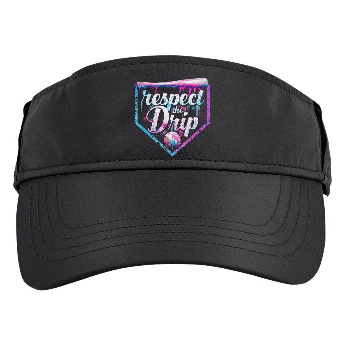 Baseball Drip Ice Cream Dripping Respect The Drip  Adult Drive Performance Visor