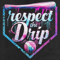 Baseball Drip Ice Cream Dripping Respect The Drip  Adult Drive Performance Visor