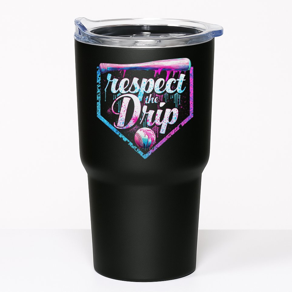 Baseball Drip Ice Cream Dripping Respect The Drip  Tumbler