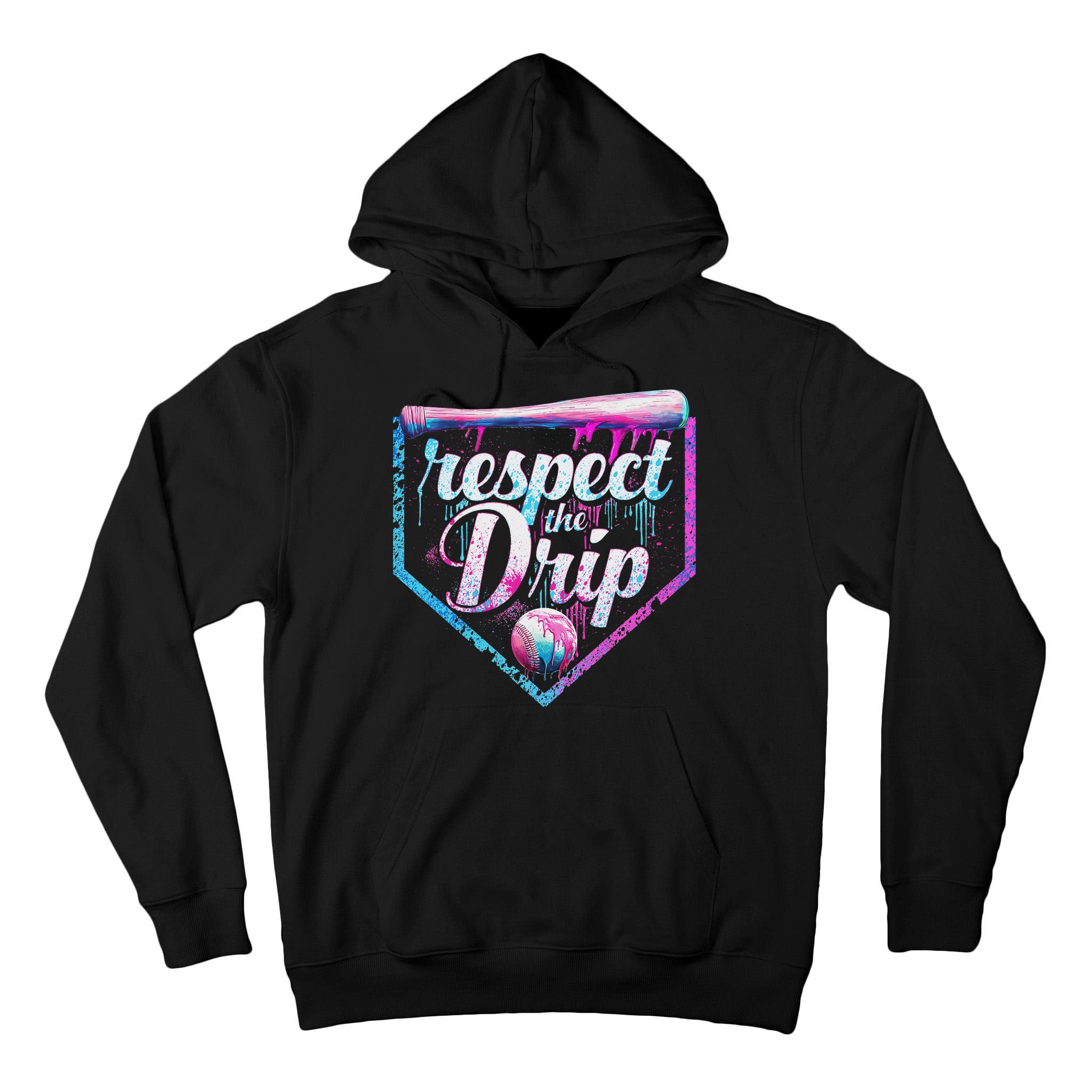 Baseball Drip Ice Cream Dripping Respect The Drip  Tall Hoodie