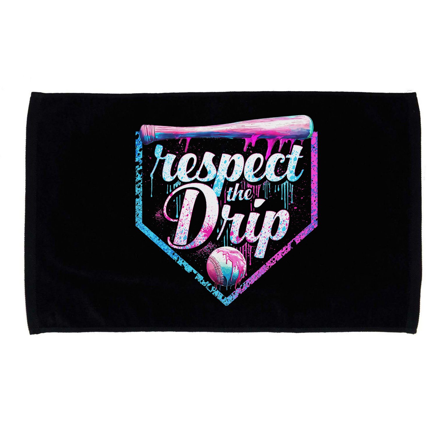 Baseball Drip Ice Cream Dripping Respect The Drip  Microfiber Hand Towel