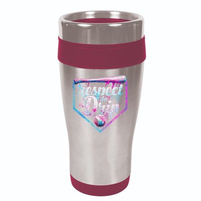 Baseball Drip Ice Cream Dripping Respect The Drip  16oz Travel Tumbler