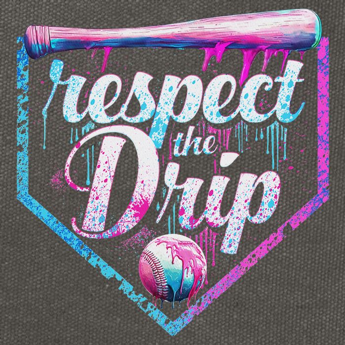 Baseball Drip Ice Cream Dripping Respect The Drip  Cotton Canvas Backpack