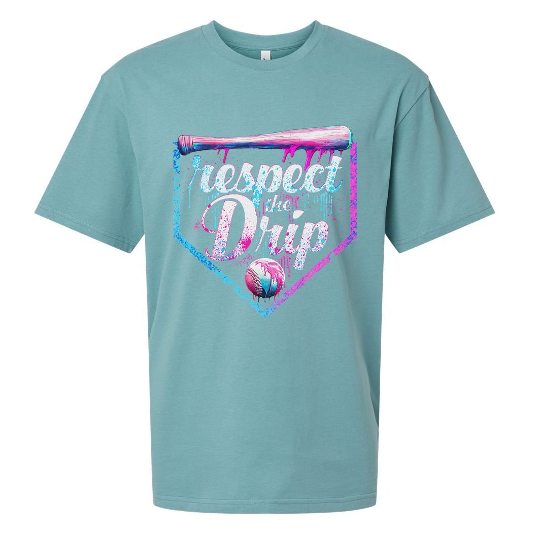 Baseball Drip Ice Cream Dripping Respect The Drip  Sueded Cloud Jersey T-Shirt