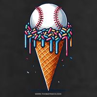 Baseball Drip Ice Cream Cone With Sprinkles Cool Comfort Performance Bucket Hat