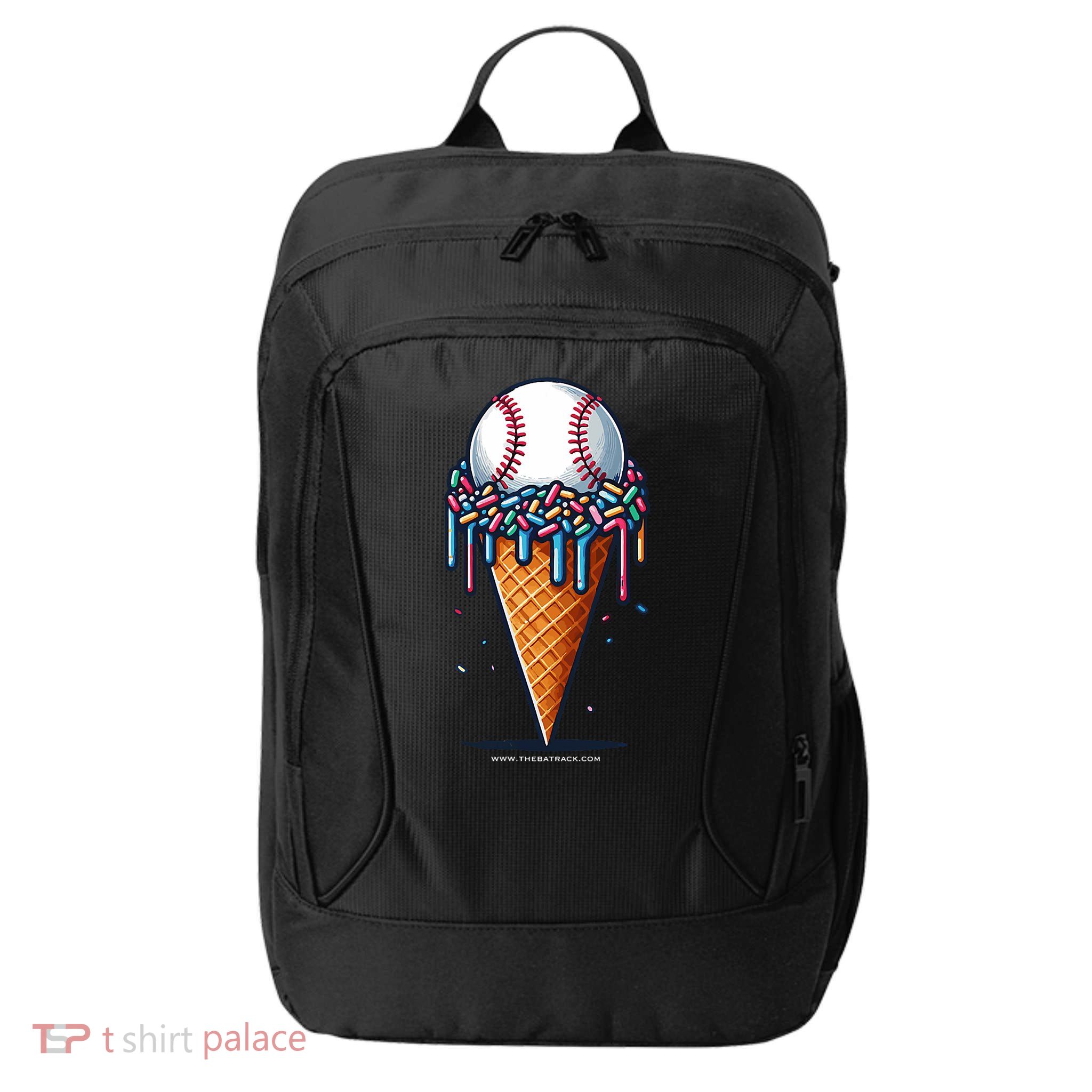 Baseball Drip Ice Cream Cone With Sprinkles City Backpack