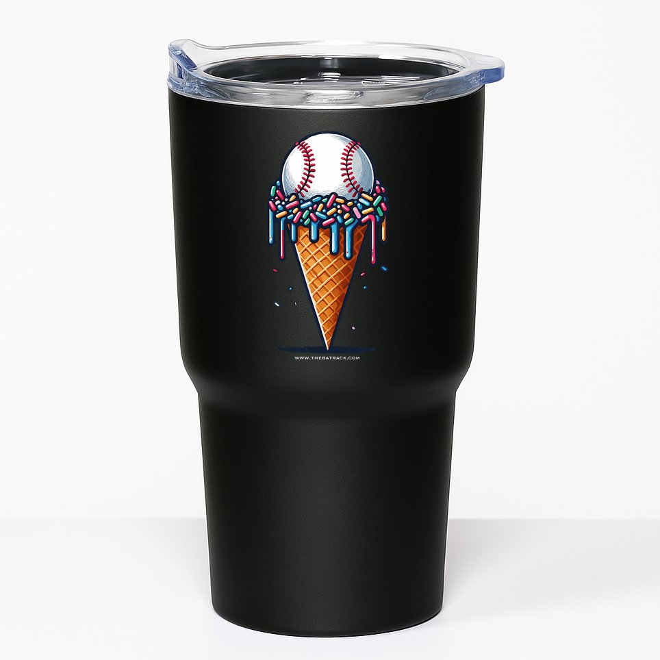 Baseball Drip Ice Cream Cone With Sprinkles Tumbler