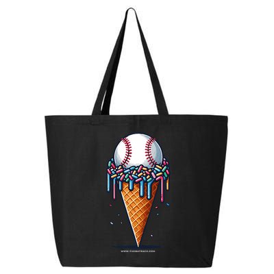 Baseball Drip Ice Cream Cone With Sprinkles 25L Jumbo Tote