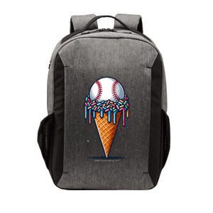 Baseball Drip Ice Cream Cone With Sprinkles Vector Backpack