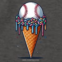 Baseball Drip Ice Cream Cone With Sprinkles Vector Backpack